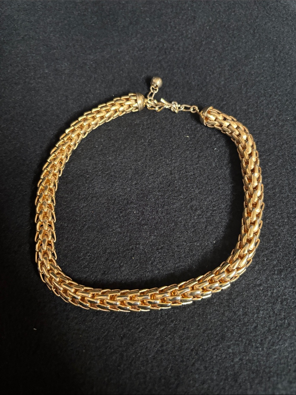 Vintage Napier Tubular Gold Tone Choker/Collar